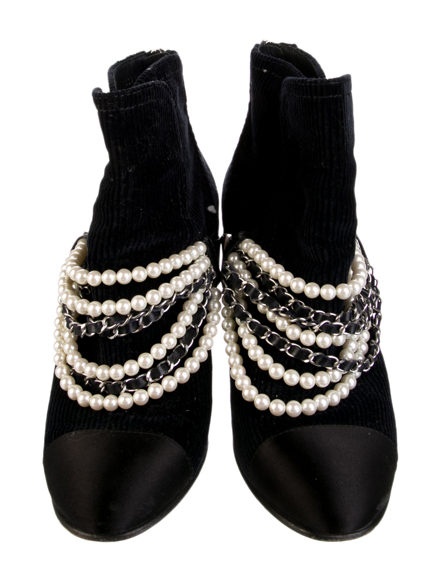 Chanel 2018 Paris-Hamburg Corduroy Boots